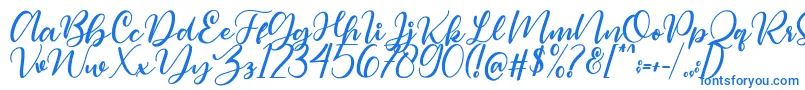 Magelove-Schriftart – Blaue Schriften auf weißem Hintergrund