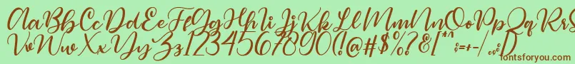 Magelove Font – Brown Fonts on Green Background