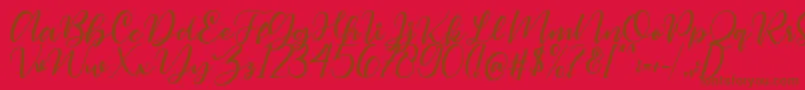 Police Magelove – polices brunes sur fond rouge