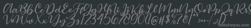 Magelove Font – Gray Fonts on Black Background