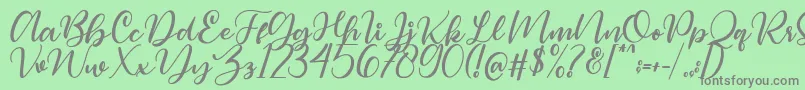 Magelove Font – Gray Fonts on Green Background