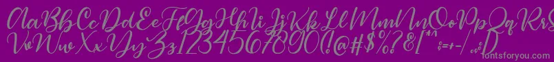 Magelove Font – Gray Fonts on Purple Background