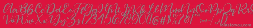 Magelove Font – Gray Fonts on Red Background