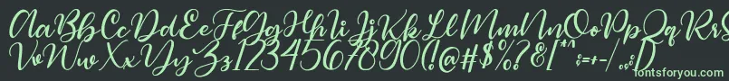 Magelove Font – Green Fonts on Black Background
