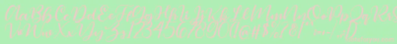 Magelove Font – Pink Fonts on Green Background