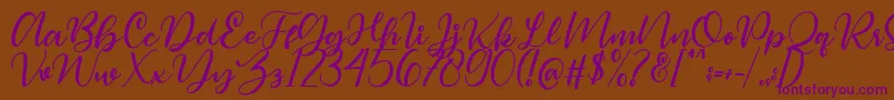 Magelove Font – Purple Fonts on Brown Background