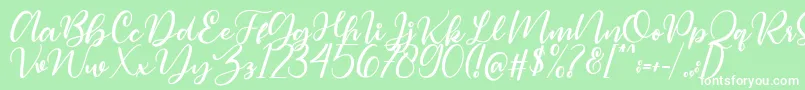 Magelove Font – White Fonts on Green Background