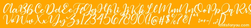 Magelove Font – White Fonts on Orange Background