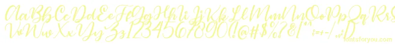 Magelove Font – Yellow Fonts on White Background
