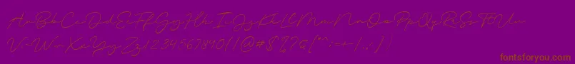Magenta Demo-Schriftart – Braune Schriften auf violettem Hintergrund