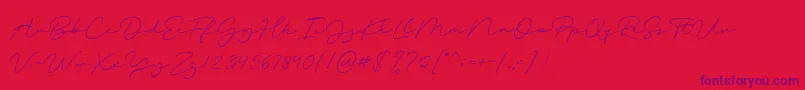 Magenta Demo Font – Purple Fonts on Red Background