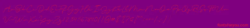 Magenta Demo Font – Red Fonts on Purple Background