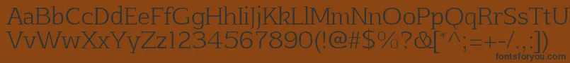AftaserifthinRegular Font – Black Fonts on Brown Background
