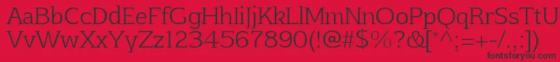 AftaserifthinRegular Font – Black Fonts on Red Background