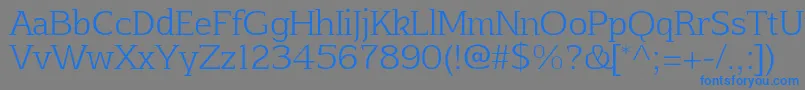 AftaserifthinRegular Font – Blue Fonts on Gray Background