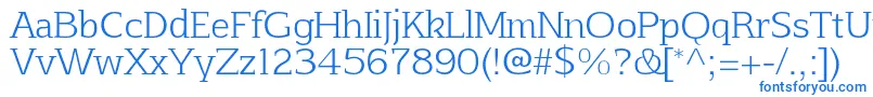 AftaserifthinRegular Font – Blue Fonts on White Background