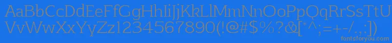 Шрифт AftaserifthinRegular – серые шрифты на синем фоне