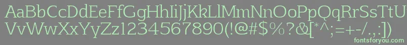 AftaserifthinRegular Font – Green Fonts on Gray Background