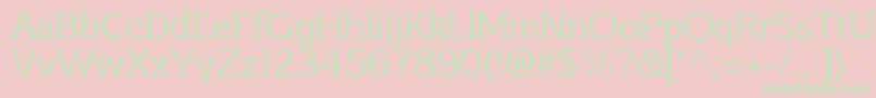 AftaserifthinRegular Font – Green Fonts on Pink Background