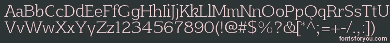 AftaserifthinRegular Font – Pink Fonts on Black Background