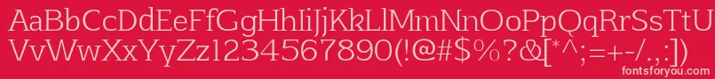 AftaserifthinRegular-Schriftart – Rosa Schriften auf rotem Hintergrund