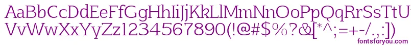 AftaserifthinRegular-Schriftart – Violette Schriften auf weißem Hintergrund