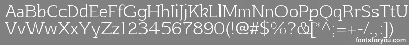 AftaserifthinRegular Font – White Fonts on Gray Background