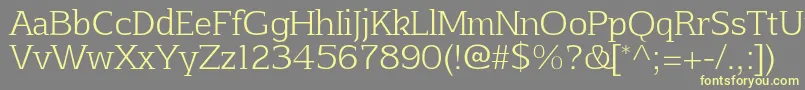 AftaserifthinRegular Font – Yellow Fonts on Gray Background