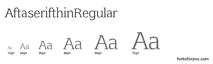 Размеры шрифта AftaserifthinRegular