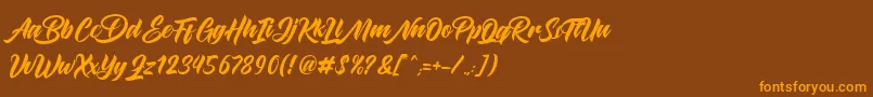 Maghrib Font – Orange Fonts on Brown Background