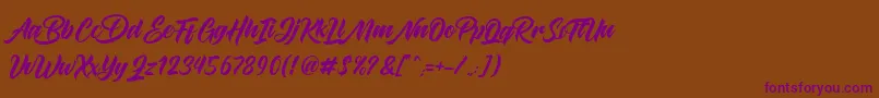 More about Maghrib Font Maghrib Font – Purple Fonts on Brown Background