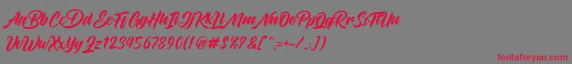 Maghrib Font – Red Fonts on Gray Background