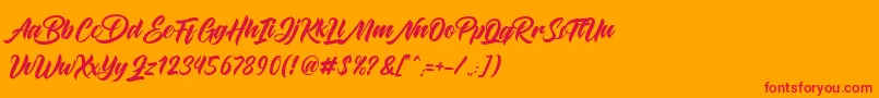 Maghrib Font – Red Fonts on Orange Background