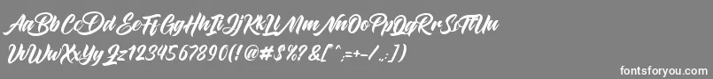 フォントMaghrib – 灰色の背景に白い文字