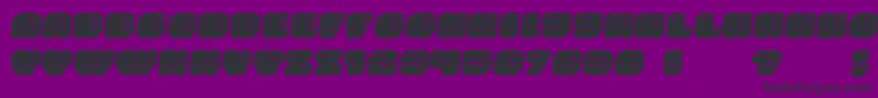 Magia 3D-Schriftart – Schwarze Schriften auf violettem Hintergrund