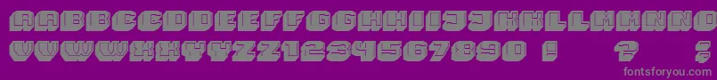 Magia 3D-Schriftart – Graue Schriften auf violettem Hintergrund