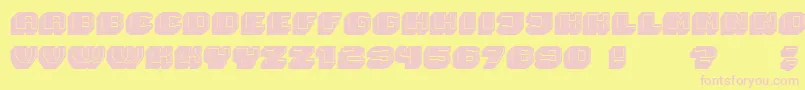 Шрифт Magia 3D – розовые шрифты на жёлтом фоне