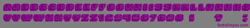 フォントMagia 3D – 紫色のフォント、灰色の背景