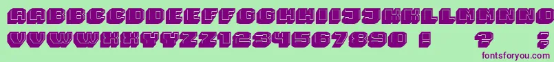 Magia 3D Font – Purple Fonts on Green Background