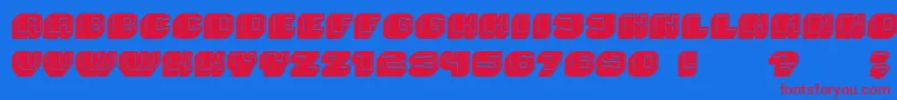 Magia 3D Font – Red Fonts on Blue Background