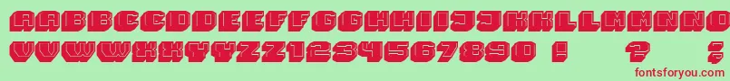 Magia 3D Font – Red Fonts on Green Background