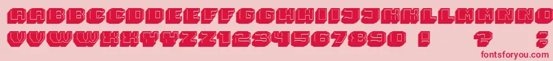 Magia 3D Font – Red Fonts on Pink Background