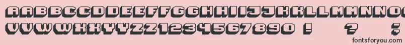 Magia 3DHollow Font – Black Fonts on Pink Background
