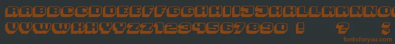 Шрифт Magia 3DHollow – коричневые шрифты на чёрном фоне