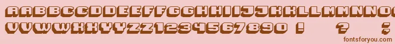 Magia 3DHollow Font – Brown Fonts on Pink Background
