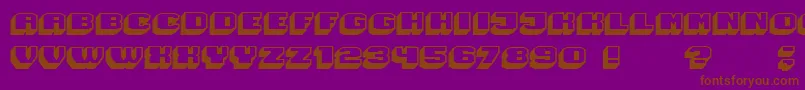 Magia 3DHollow Font – Brown Fonts on Purple Background