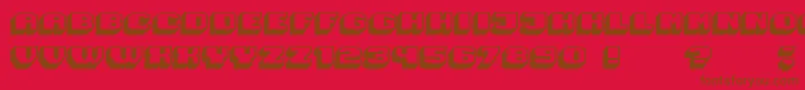 Magia 3DHollow Font – Brown Fonts on Red Background