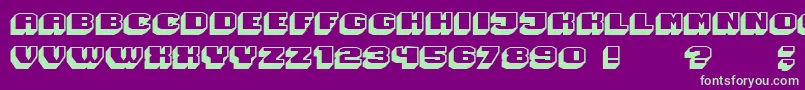 Magia 3DHollow Font – Green Fonts on Purple Background