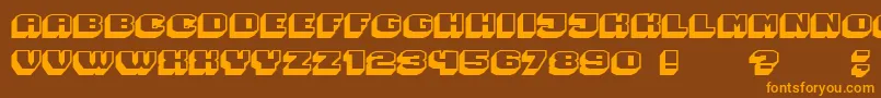 Magia 3DHollow Font – Orange Fonts on Brown Background