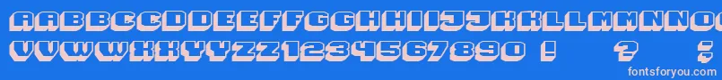 Magia 3DHollow Font – Pink Fonts on Blue Background